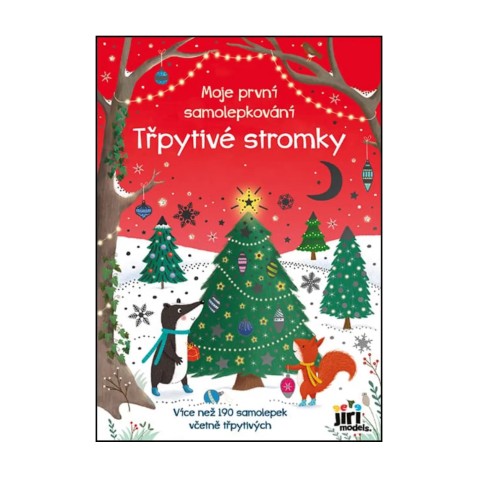 Třpytivé stromky - moje první samolepkování