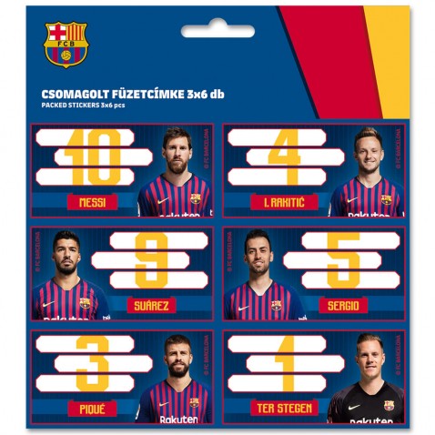 Jmenovky na sešity FC Barcelona