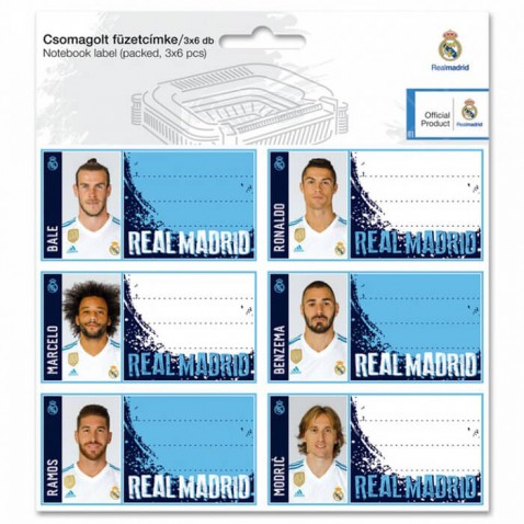 Jmenovky na sešity Real Madrid