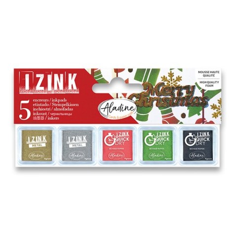 Razítkovací polštářky barevné Izink - vánoční barvy