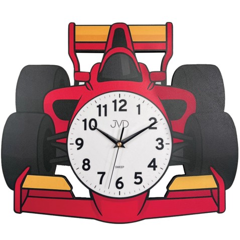 Dětské hodiny JVD Závodní auto červené