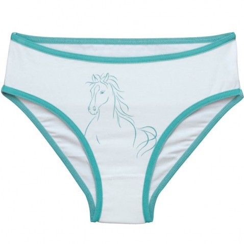 Kalhotky Kůň bílo-zelené