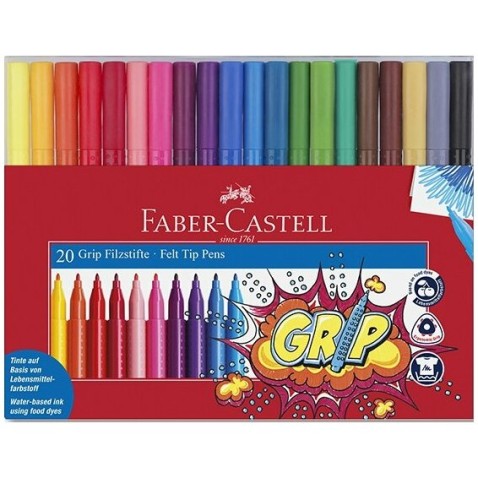 Dětské fixy Faber-Castell Grip 20 barev