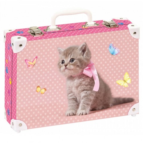 Školní kufřík Koťátko s mašlí