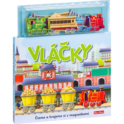 Vláčky - knížka s magnetkami