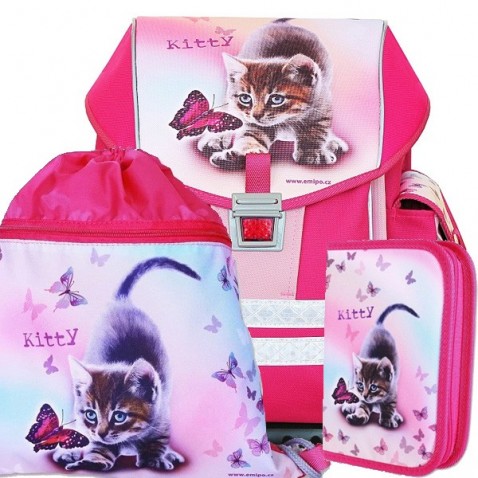 Školní batoh Emipo Ergo One Kitty 3dílný set