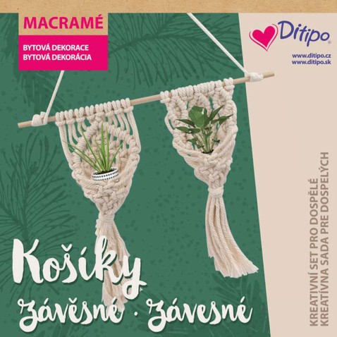 Kreativní set - Drhání závěsné košíky