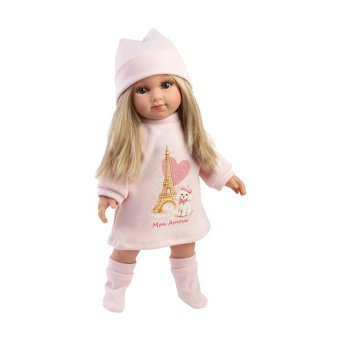 Llorens 53562 ELENA - realistická panenka s měkkým látkovým tělem - 35 cm