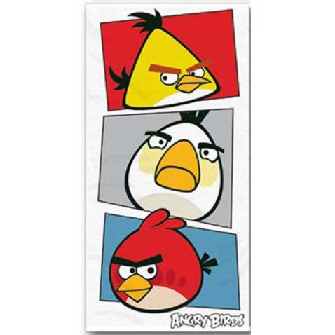 Osuška Angry Birds bílá