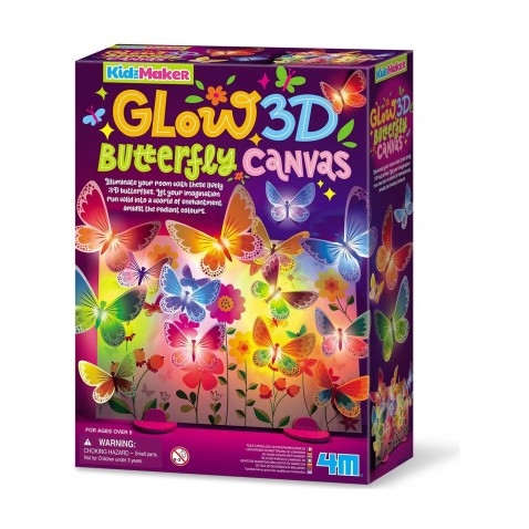 3D Svítící obrázek - Motýli