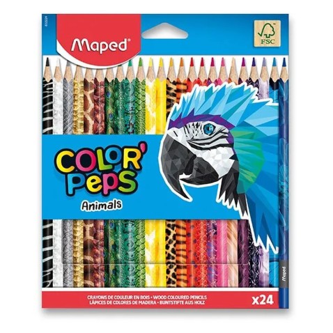 Pastelky Maped Color'Peps Animals - 24 barev