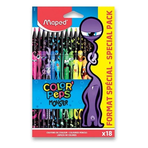 Pastelky Maped Color'Peps Monster 18 barev