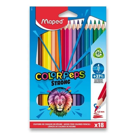 Pastelky Maped Color'Peps Strong - 18 barev