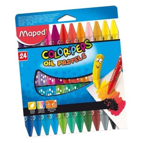 Olejové pastely Maped Color´Peps - 24 barev