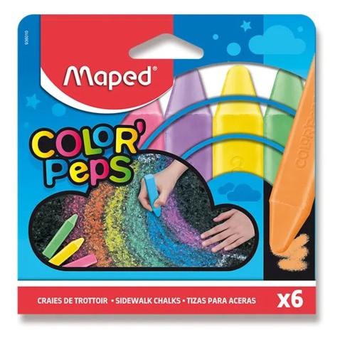 Křídy na chodník Maped - 6 barev