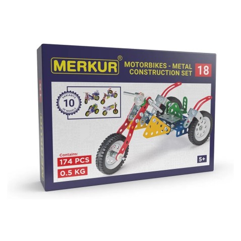 Merkur 018 - Motocykly, 174 dílů, 10 modelů