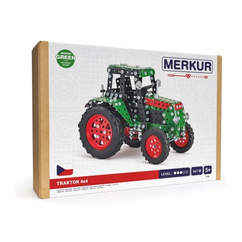 Merkur - Traktor 4x4 zelený, 567 dílků