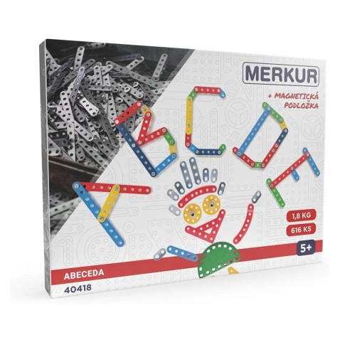 Merkur - Abeceda s magnetickou podložkou - 616 ks