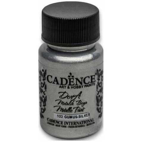 Akrylové barvy Cadence Dora Metalic 50ml stříbrná