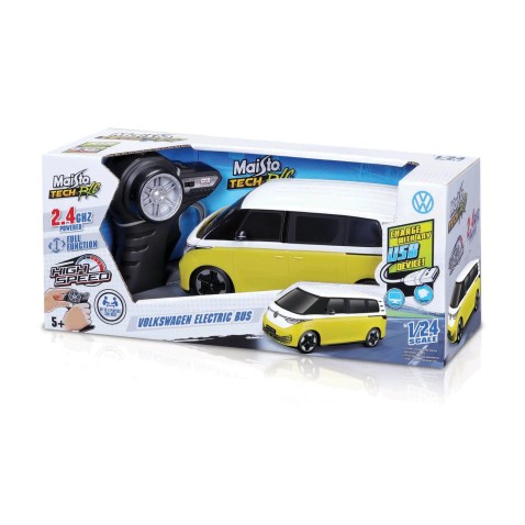 Maisto RC - 1:24 RC Premium - Volkswagen Electric Bus, žlutá, 2,4 GHz, USB