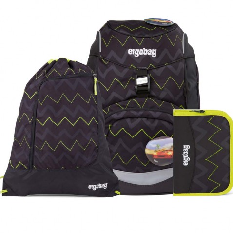 Školní batoh Ergobag prime Černý Zig Zag 2021 SET