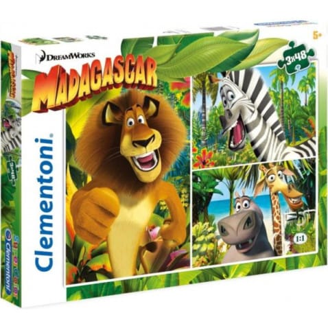 Puzzle Madagaskar 3x48 dílků