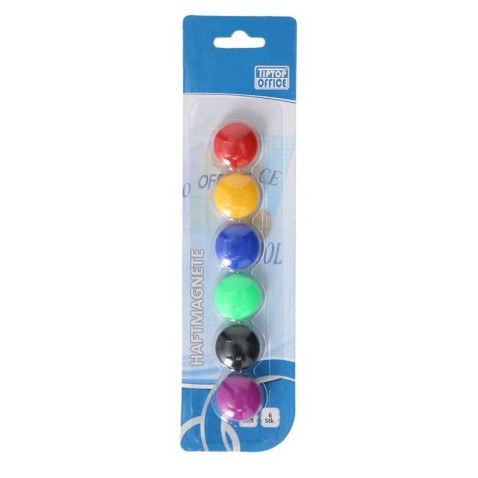 Barevné magnety kulaté 20mm balení 6ks