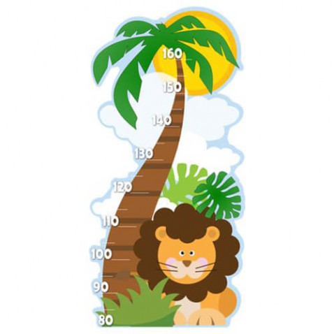 Měřítko vzrůstu Lev při palmě