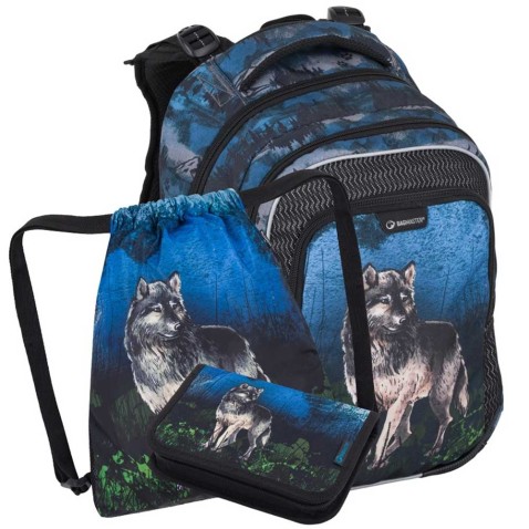 Školní batoh pro prvňáčka Bagmaster LUMI 24 F malý set