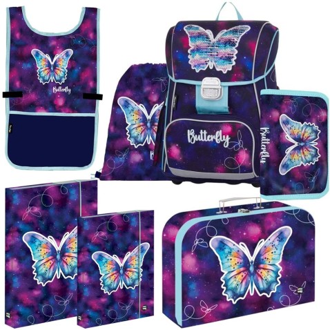 Aktovka Oxybag PREMIUM Motýl 25 7dílný set