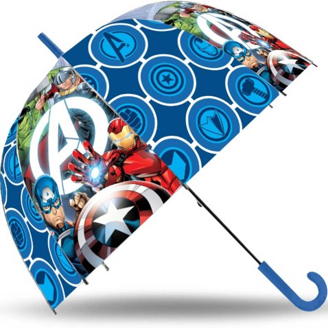 Deštník Avengers průhledný modrý