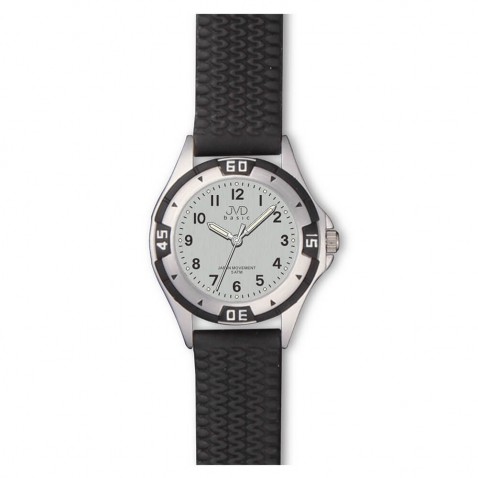 Náramkové hodinky JVD Basic černo-stříbrné