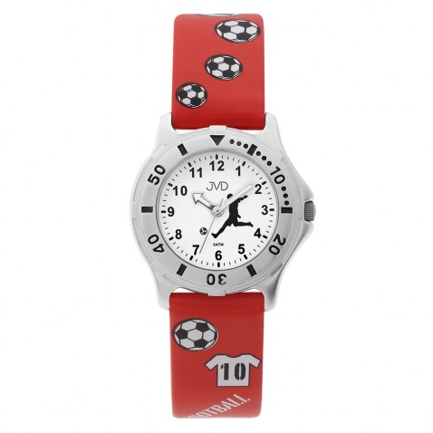 Náramkové hodinky JVD Basic červené Fotbal