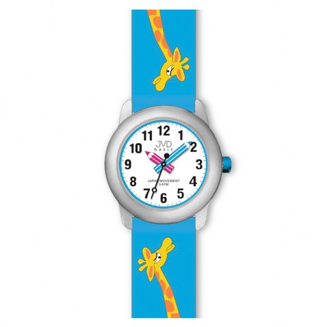 Náramkové hodinky JVD Basic modré Žirafa