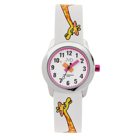 Náramkové hodinky JVD Basic bílé Žirafa