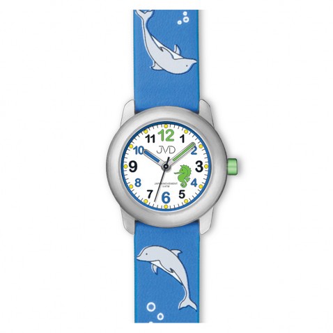 Náramkové hodinky JVD tm. modré Mořský svět