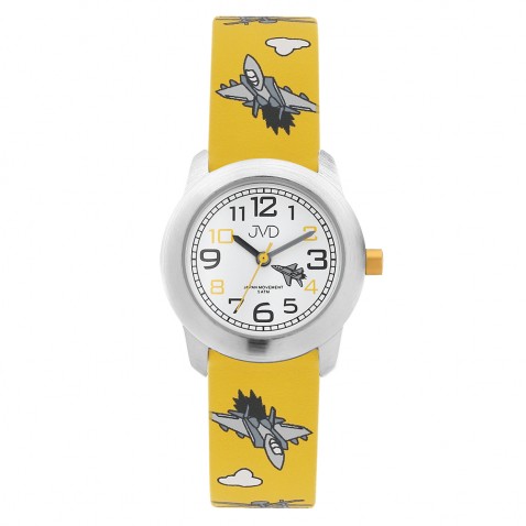 Náramkové hodinky JVD žluté Letecká technika