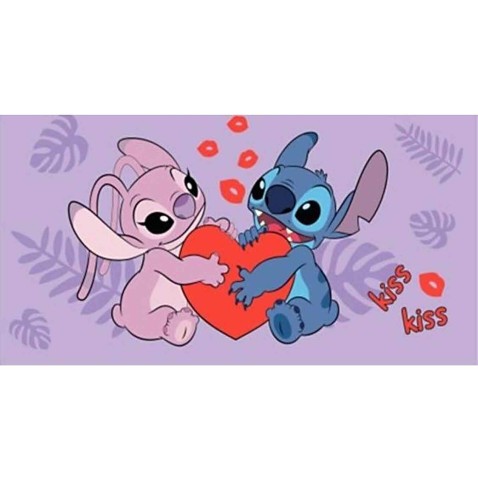 Osuška Lilo a Stitch Kiss 70x140cm