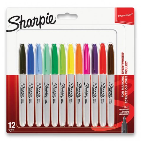 Permanentní popisovač Sharpie Fine - sada 12 ks