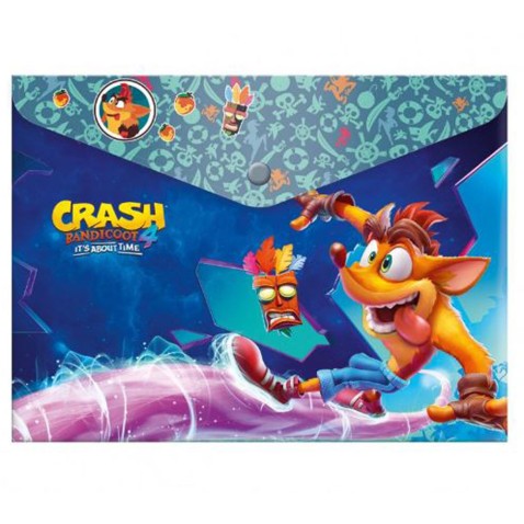 Plastový obal s drukem A5 Crash Bandicoot