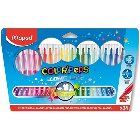 Dětské fixy Maped Color'Peps Long Life 24 barev