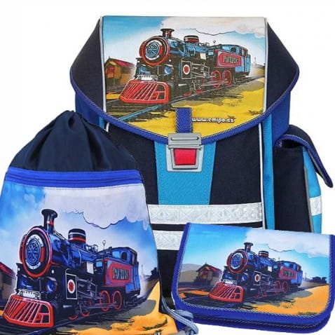 Školní batoh Emipo Ergo One Pacific 3dílný set