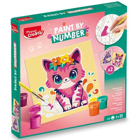 Kreativní sada Maped Creativ Paint by number - kočka a králík