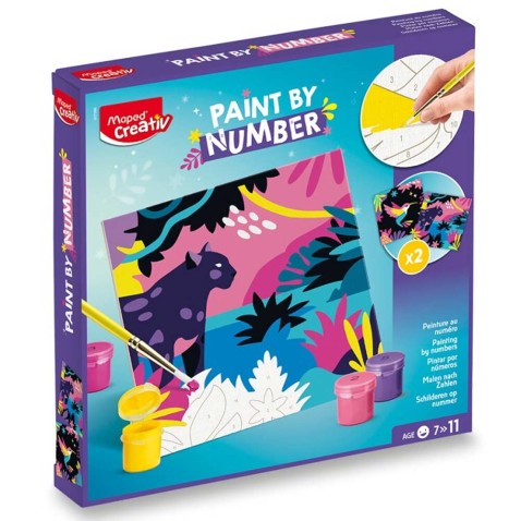 Kreativní tvoření Maped Creativ Paint by number - leopard a pták