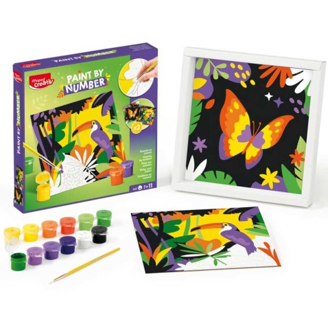 Kreativní tvoření Maped Creativ Paint by number - tukan a motýl