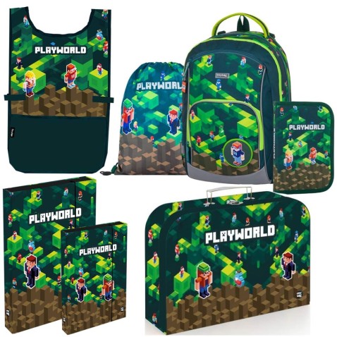 Taška pro prvňáčky OXY GO Playworld 25, 7dílný set