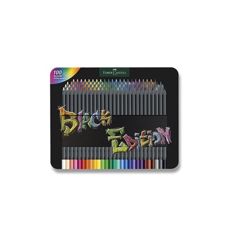 Pastelky Faber-Castell black edition - 100 barev, plechová krabička