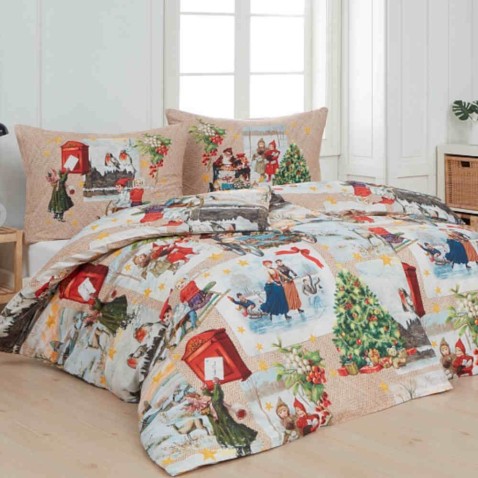 Dětské vánoční povlečení Matějovský Christmas Vintage Bavlna deluxe digitál