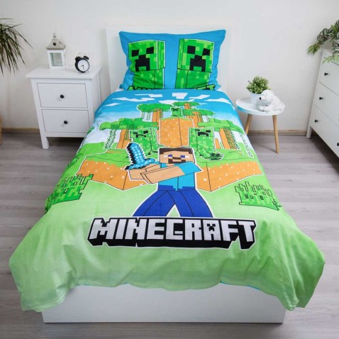 Svítící povlečení Minecraft Jungle Fight