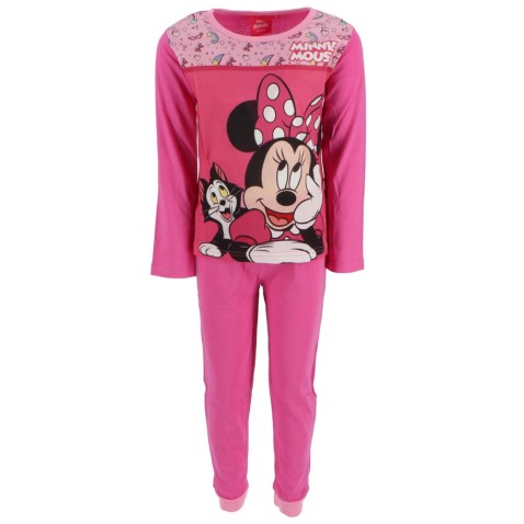 Dívčí pyžamo Minnie tmavě růžové